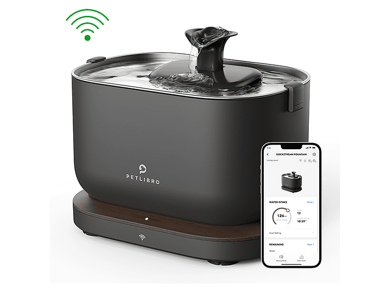 Thumbnail - PETLIBRO PL-WF105-92B DOCKSTREAM APP BLACK Wasserbrunnen