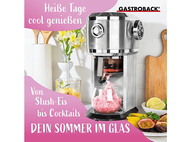 GASTROBACK 42905 Design Ice Shaver Eismaschine (35 Watt, Silber)