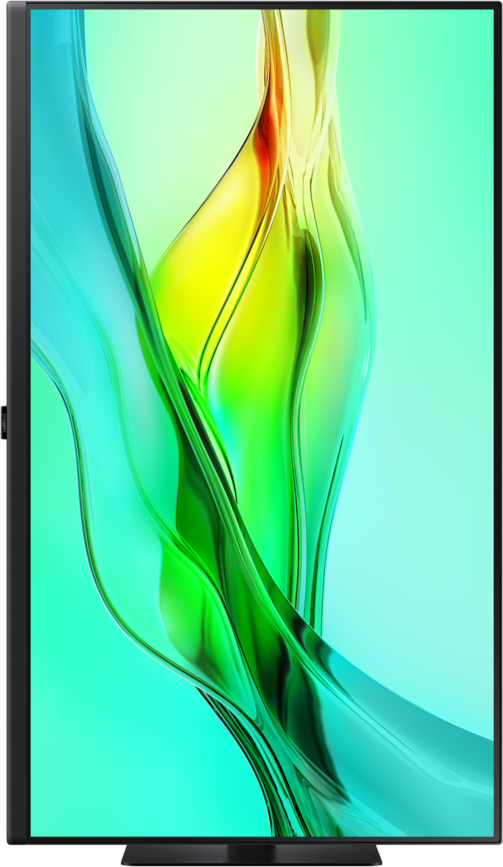 Image abstraite de formes colorées et fluides sur un écran. Les couleurs dominantes sont le vert, le jaune et le turquoise, avec une bordure noire.