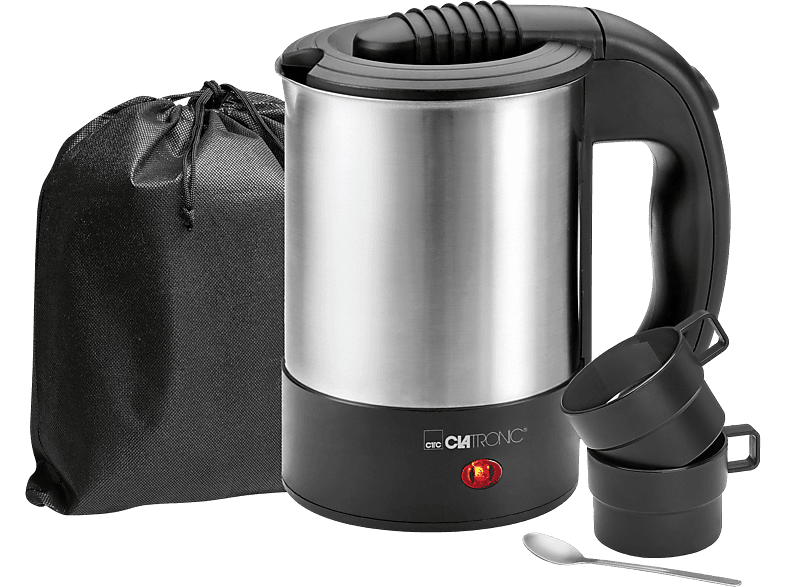 Clatronic WKR 3624 Wasserkocher (Silber, 0.5 l, 1000 Watt)