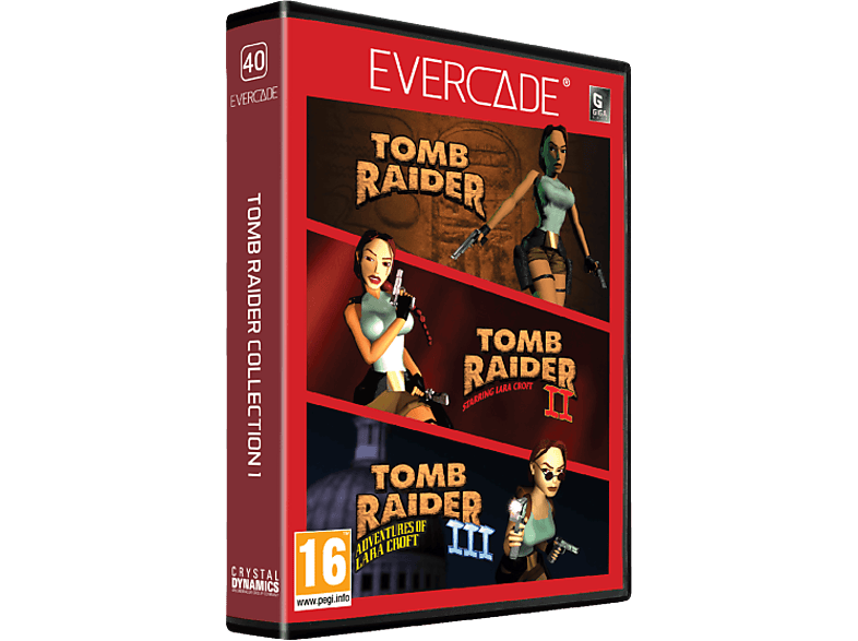 Konsola przenośna EVERCADE EXP-R + Zestaw gier Tomb Raider Collection 1 Czarny – zdjęcie 2