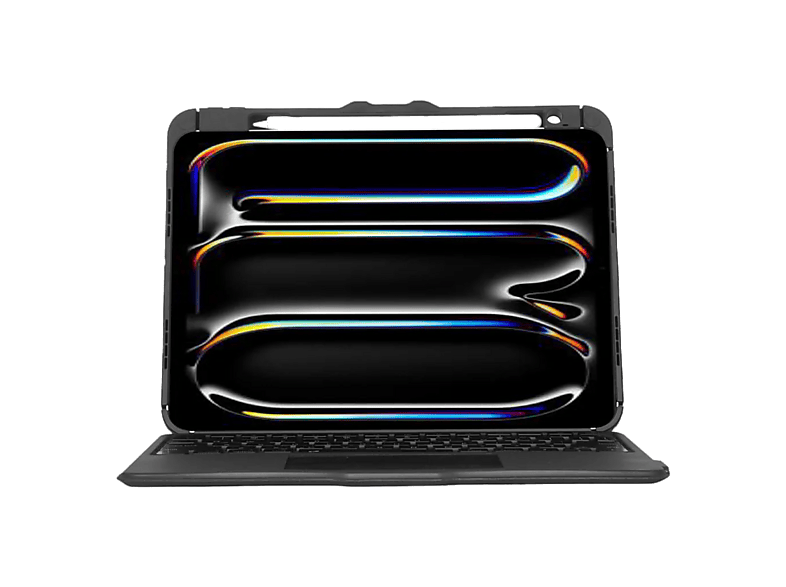 Funda con teclado - Targus VersaVu® Bluetooth®, Para iPad Pro® de 11 pulgadas (M4), Retroiluminación Ajustable, Rotación 360º, Pie Apoyo, Negro