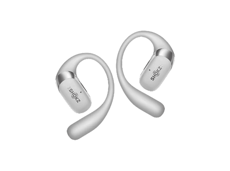 Auriculares True Wireless - Shokz OpenFit 2+, 48h Autonomía, Open-Ear, Resistencia agua IP55, Micrófono con cancelación de ruido, Dolby Audio, Gris