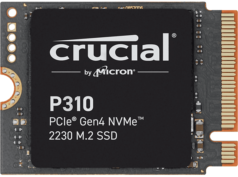 Disco duro SSD interno 2 TB - Crucial P310 PCIe Gen4 2230 NVMe M.2, Interno, Velocidad de lectura hasta 7100 MB/s, Negro