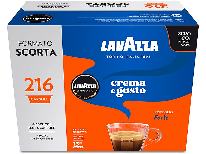 Lavazza Caffè in capsule Crema&Gusto Forte 216Caps, Lavazza A modo mio, 1,62 kg