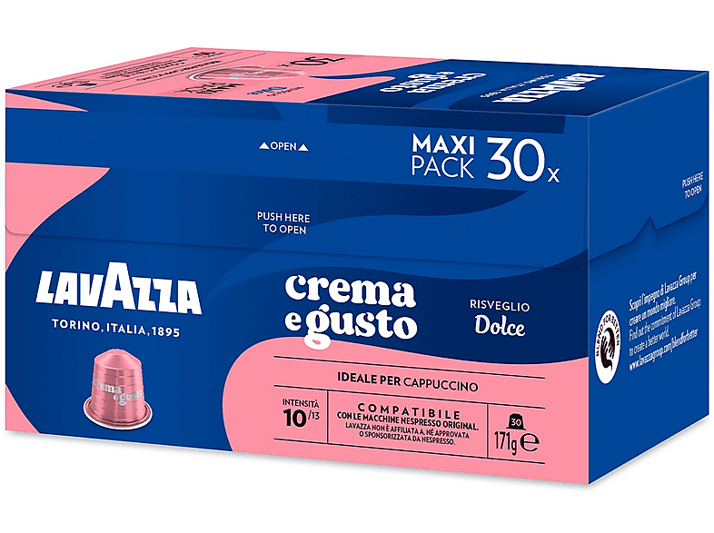 Lavazza Caffè in capsule C&Gusto Dolce 30Caps Alu, Compatibili Nespresso, 0,171 kg