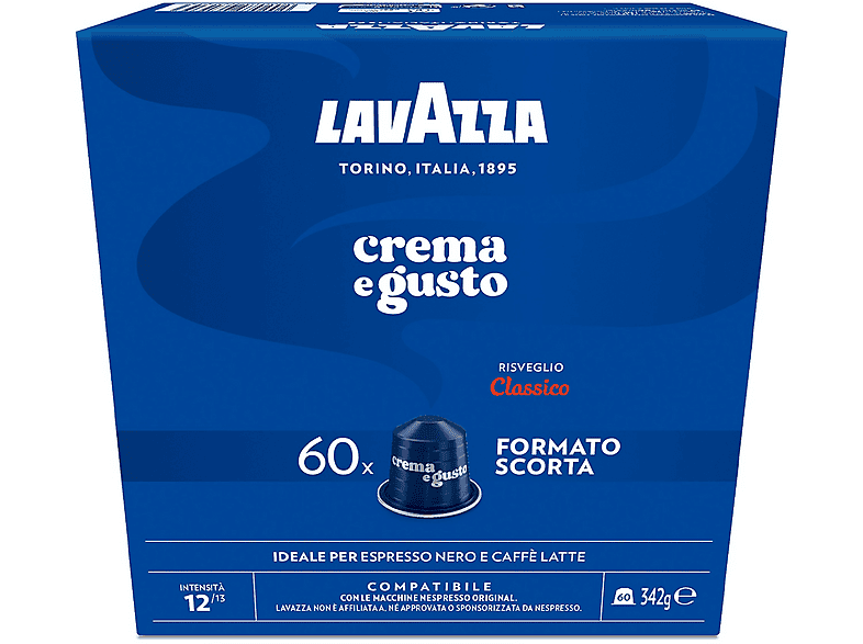 Lavazza Caffè in capsule Crema E Gusto 60Caps Alu, Compatibili Nespresso, 0,342 kg