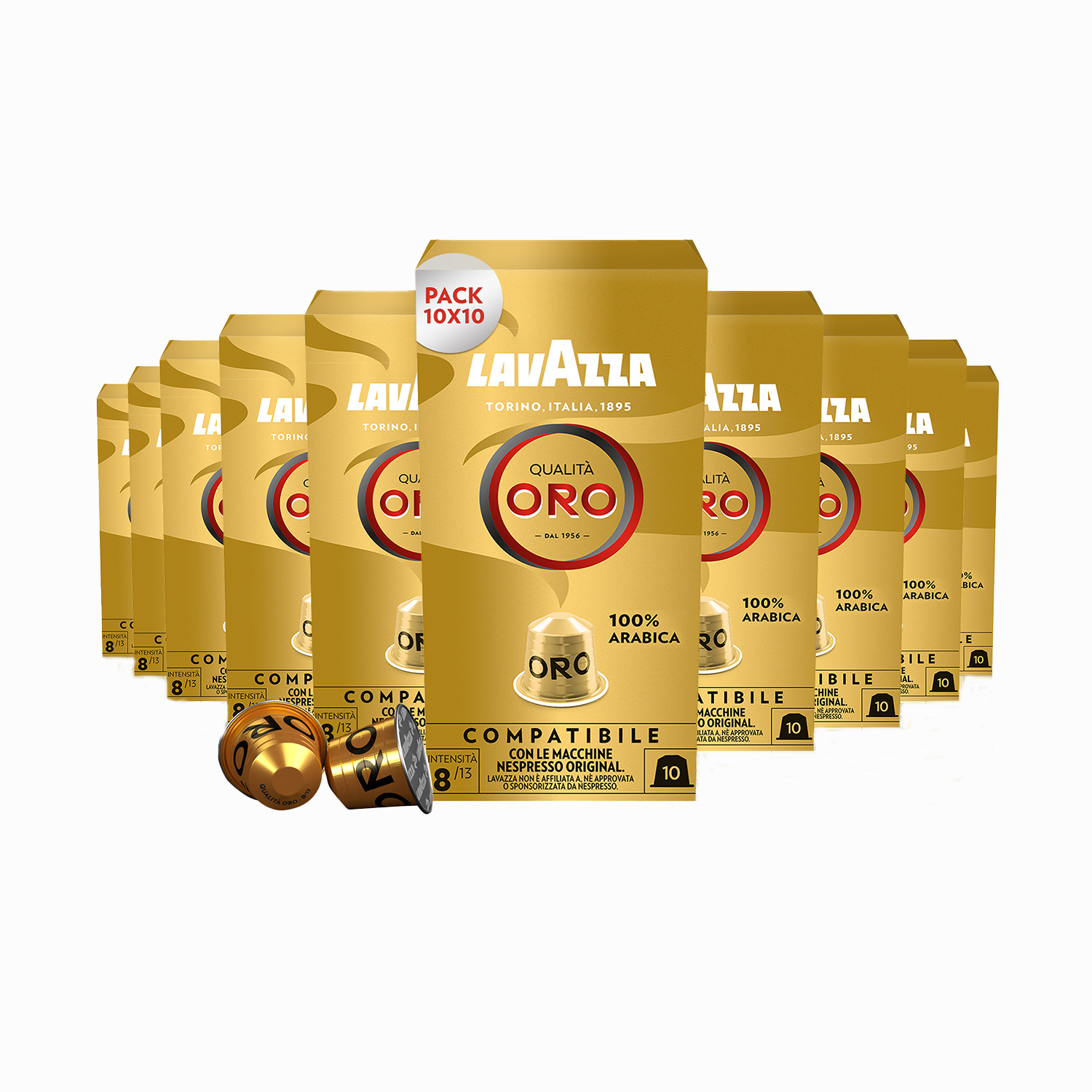 LAVAZZA Tè in capsule Q.ORO 100CAPS ALLUMINIO, Compatibili Nespresso, 0,05 kg