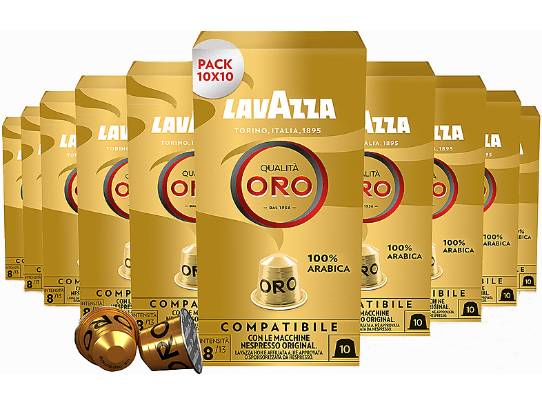 LAVAZZA Tè in capsule Q.ORO 100CAPS ALLUMINIO, Compatibili Nespresso, 0,05 kg