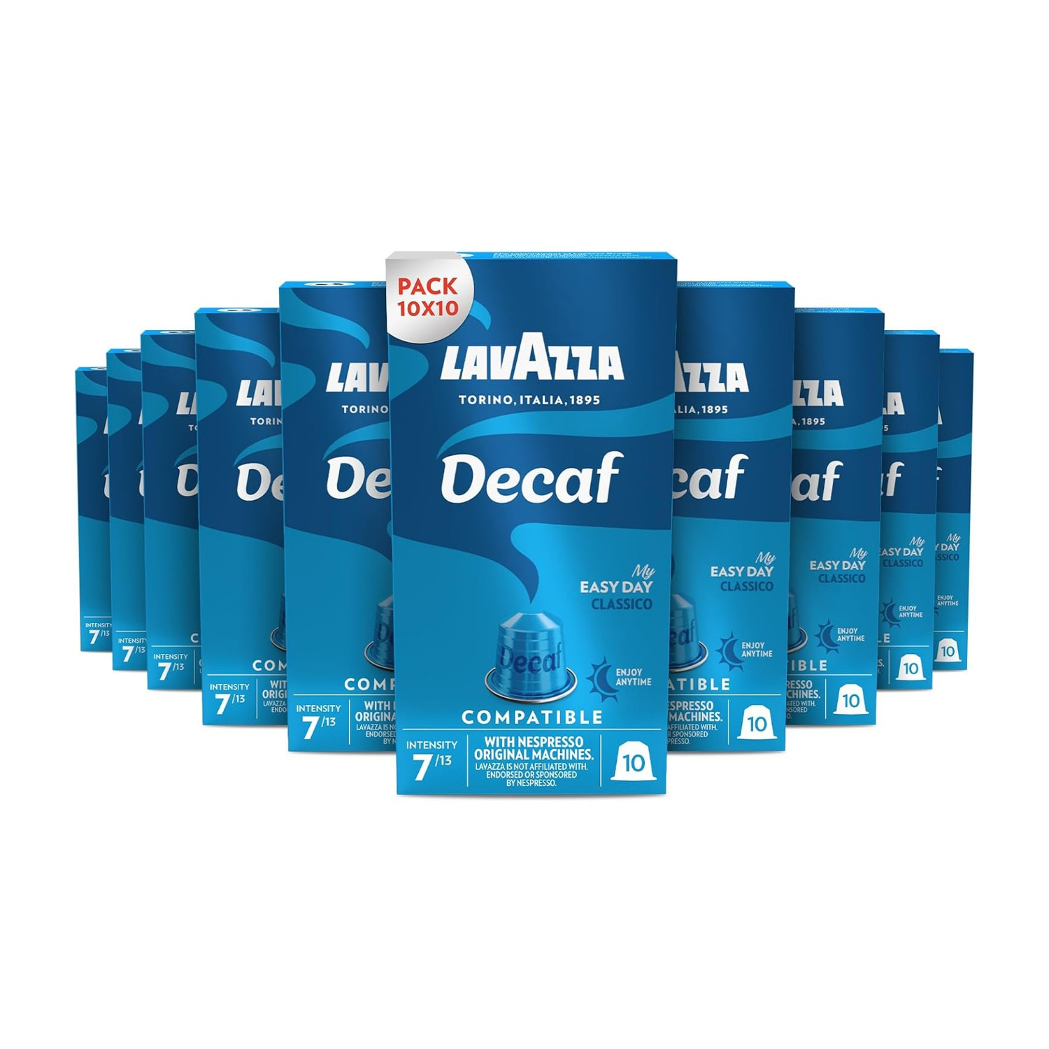 LAVAZZA Caffè in capsule DECAF 100CAPS ALLUMINIO, Compatibili Nespresso, 0,05 kg