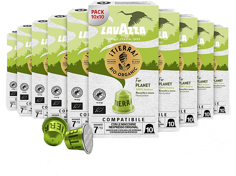 Lavazza Caffè in capsule Tierra 100Caps Alluminio, Compatibili Nespresso, 0,05 kg