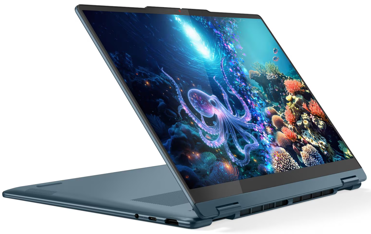 LENOVO Yoga 7 14AKP10 83JR002HHV Kék 2in1 eszköz (14" WUXGA OLED/RAI5340/16GB/512 GB SSD/DOS)
