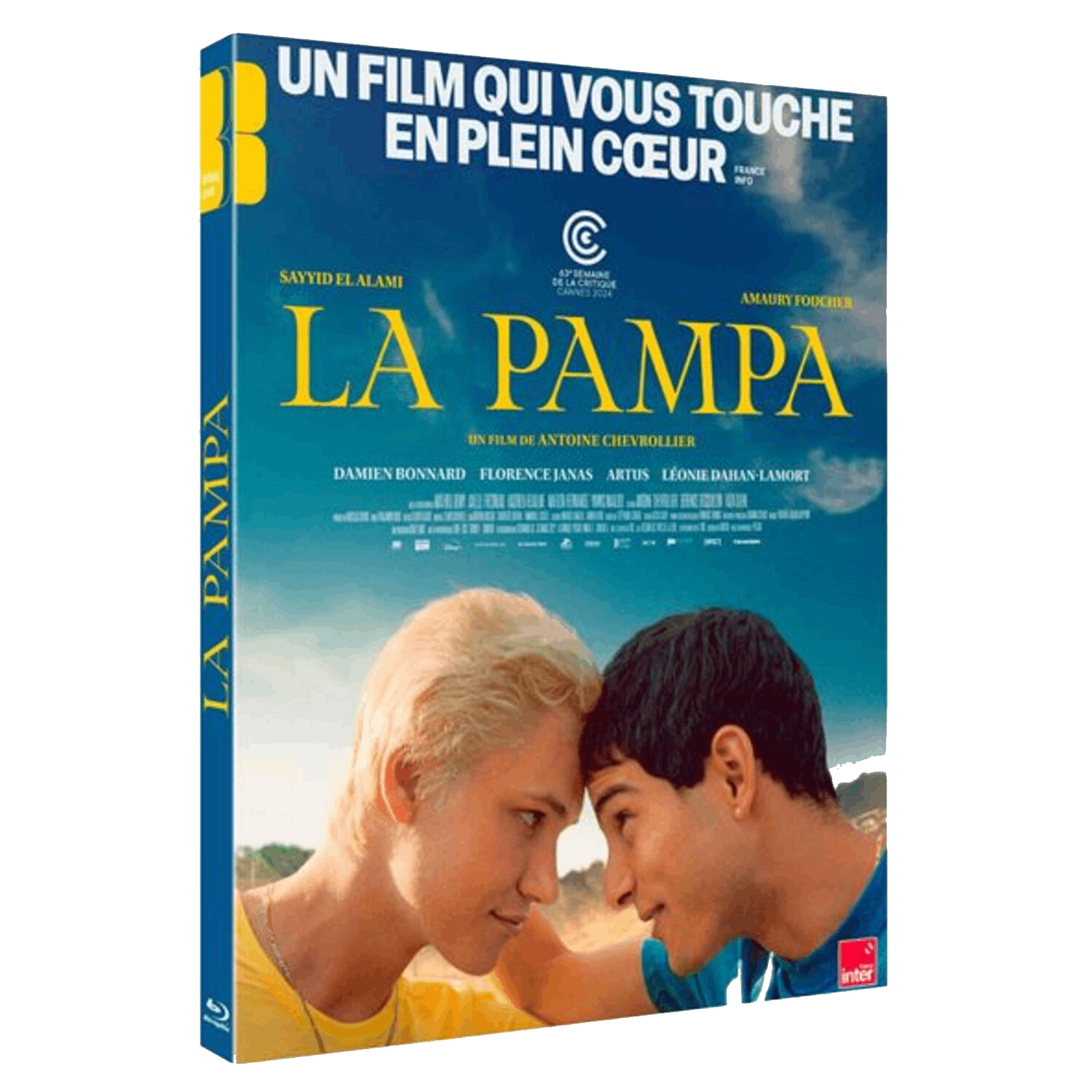 Filmposter voor 'La Pampa'. Twee mannen kijken elkaar aan. Tekst bevat titel, cast en kritiekprijs.