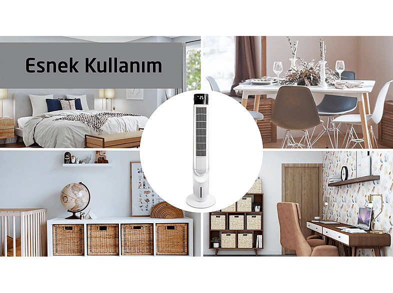 KOENIC KTFC 602726/602722 2n1 Kule Tipi Vantilatör ve Hava