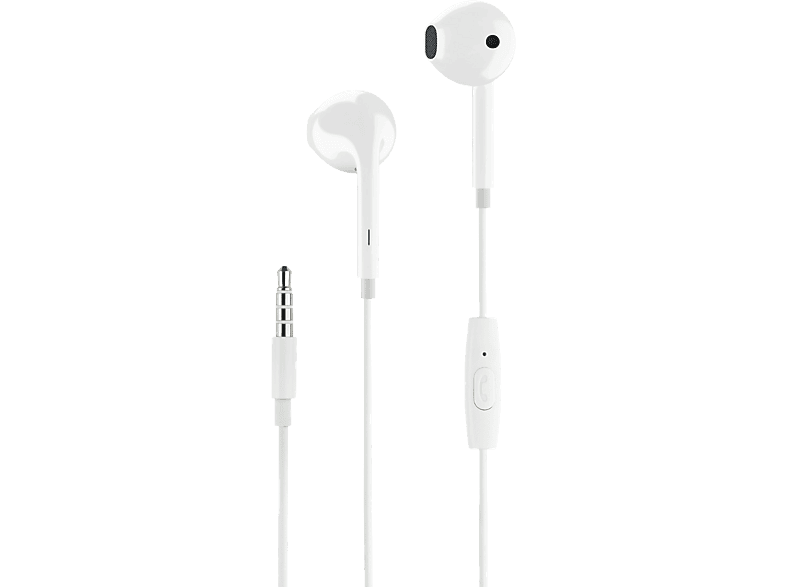 Auriculares - Music Sound CAPSULE, De cable, 120 cm, Blanco