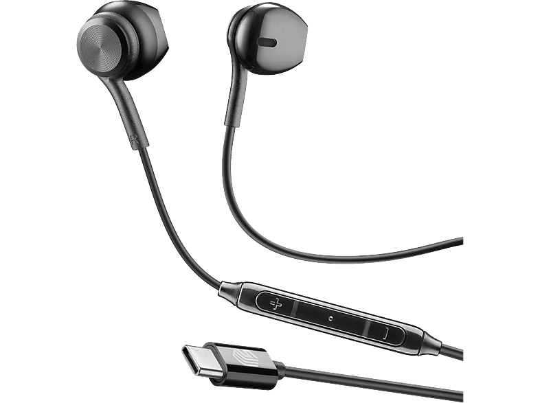 Auriculares - Music Sound IN EAR, Ergonómico, De cable, Escucha inmersiva, Negro