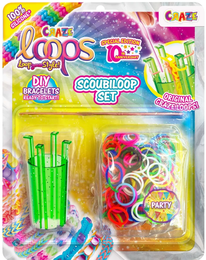 CRAZE LOOPS - Scoubiloop Gummi karkötő készítő szett (CR59692)