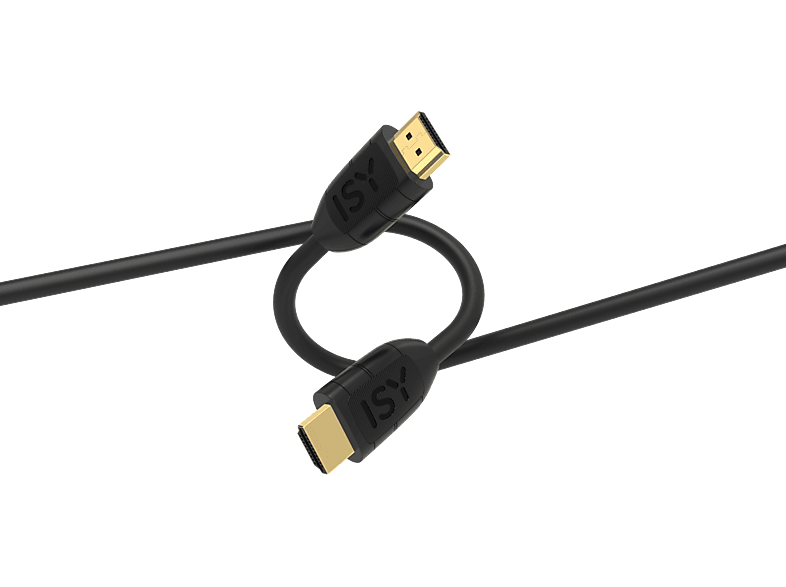 Cable HDMI - ISY IHD-9028, High Speed con Ethernet, 5m, Máx. Resolución 4K, Soporte HDR, 18 Gbps, Negro