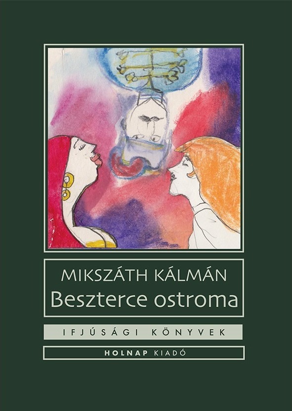 Könyvborító illusztrációval. Három arc látható. A cím és a szerző neve alul van.