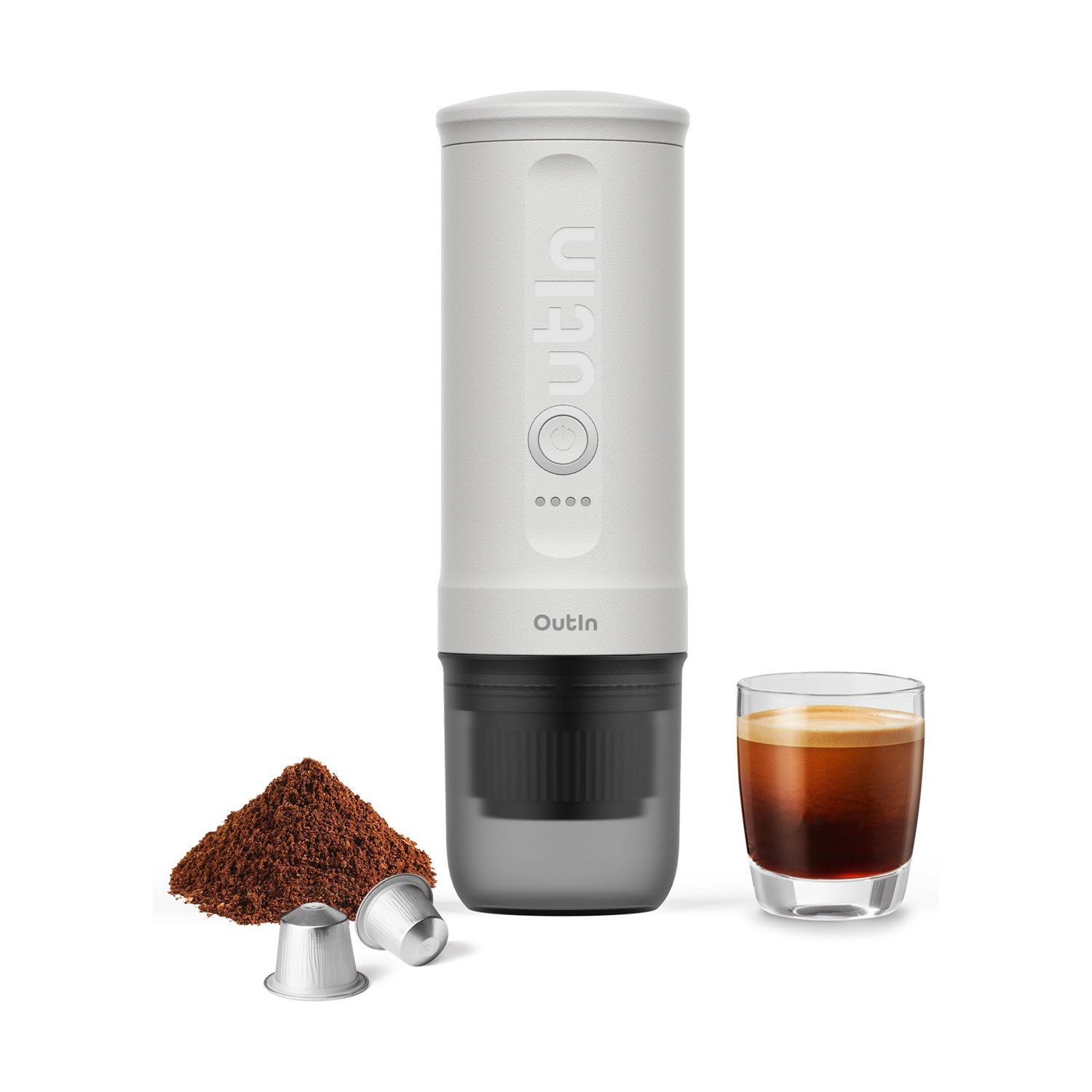 MACCHINA CAFFÈ ESPRESSO OUTIN NANO, 90 W, Pearl White