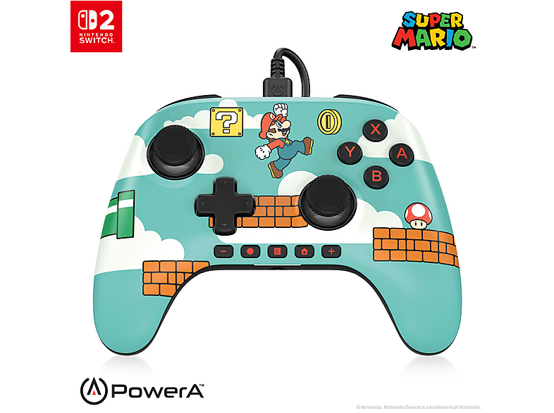 POWERA Advantage - Es ist Mario-Zeit kabelgebundener Controller Mehrfarbig für Nintendo Switch 2