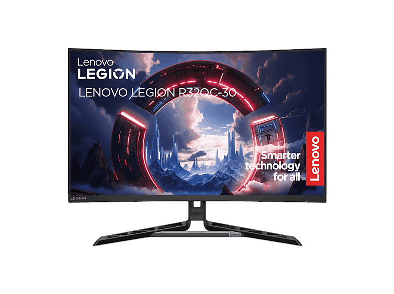 Lenovo Legion R32qc-30, 31.5, QHD, 0.5 ms, 180 Hz, HDMI, Altavoces integrados, Negro