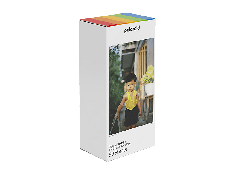 Papel fotográfico - Polaroid Hi-Print 4x6, 80 Hojas, Tamaño papel 10x15 cm, Solo compatible con la impresora fotográfica Hi·Print 4x6