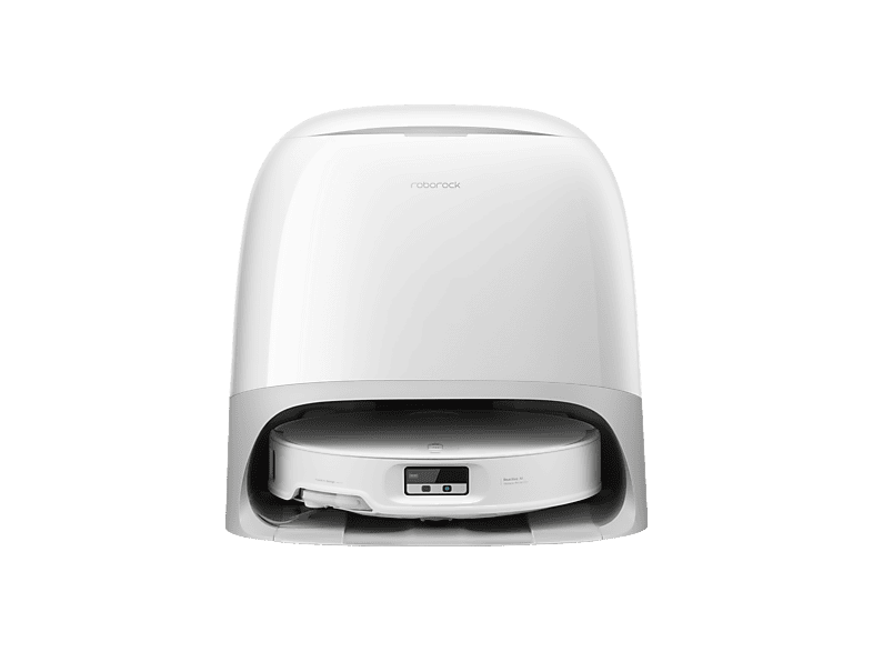 Robot friegasuelos - Roborock Qrevo CurvX, 60W, 200min Autonomía, 62 dB(A), Mopa y Base Multifunción, Batería 6400mAh, Blanco