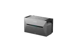 A silver Anker Solix device on a black background. It's a rectangular device with the brand name on top and bottom.