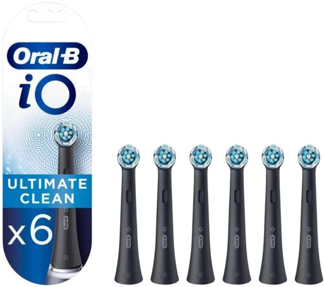Oral-B IO Ultimate Clean tandbørstehoveder - Sort (6 stk.)