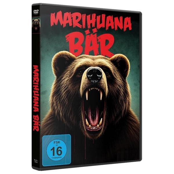 DVD-Cover mit brüllendem Bären, Titel "Marihuana Bär" in Rot und einer FSK 16-Bewertung.