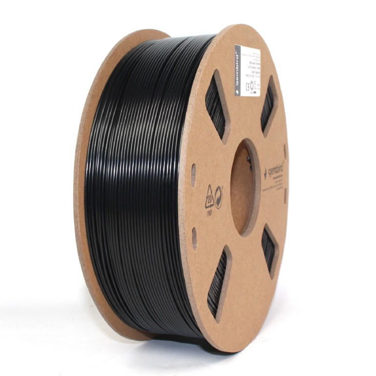 GEMBIRD ABS filament szál 3D nyomtatóhoz, 1,75 mm, 1 kg, fekete (3DP-ABS1.75-01-BK)