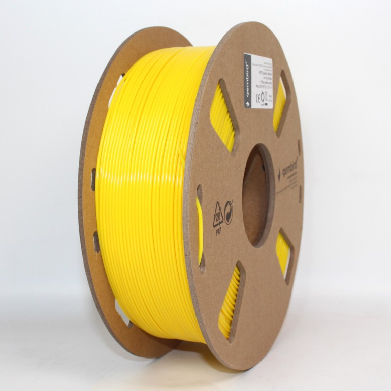 GEMBIRD PETG filament szál 3D nyomtatóhoz, 1,75 mm, 1 kg, sárga (3DP-PETG1.75-01-Y)
