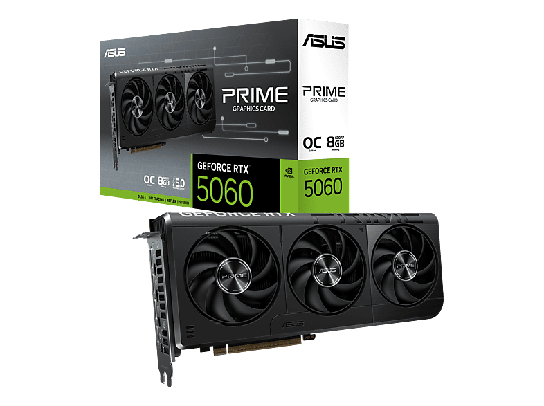MediaMarkt, Asus Prime Geforce Rtx 5060 8Gb Gddr7 Oc Edition, Nvidia, Grafikkarte, Computer & Software, PC-Komponenten, Grafikkarten, 90YV0N10-M0NA00