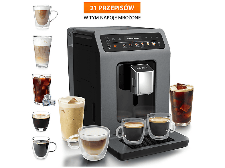 Krups Evidence Hot & Cold EA898G Kawa mrożona – zdjęcie 2