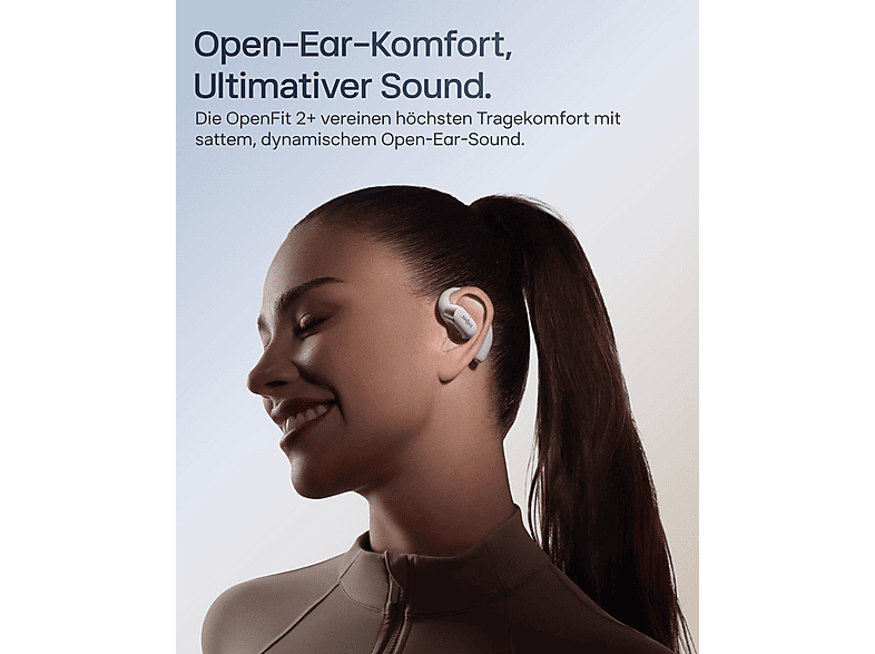 Thumbnail - SHOKZ OpenFit 2+, Open-ear Headset Bluetooth Grey