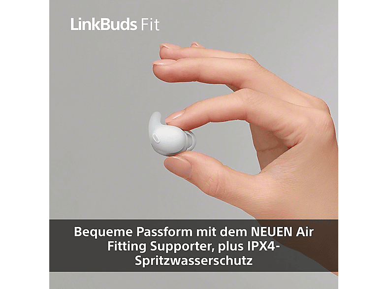 SONY LinkBuds Fit - Truly Wireless Noise Cancelling, In-ear Kopfhörer Bluetooth Rosa