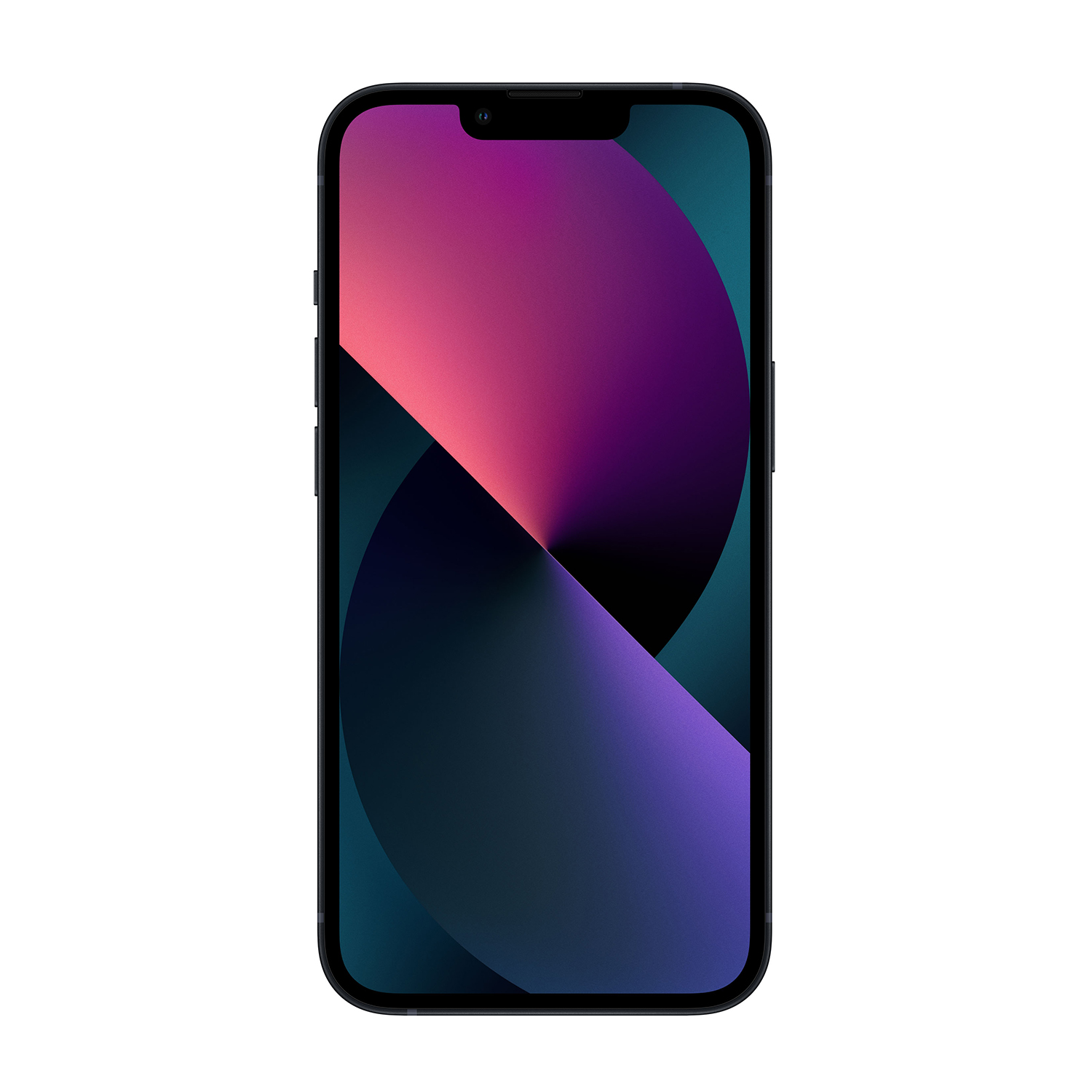 Uno smartphone nero con uno sfondo sfumato colorato. Il display mostra un mix di rosa, viola e verde acqua su sfondo bianco.