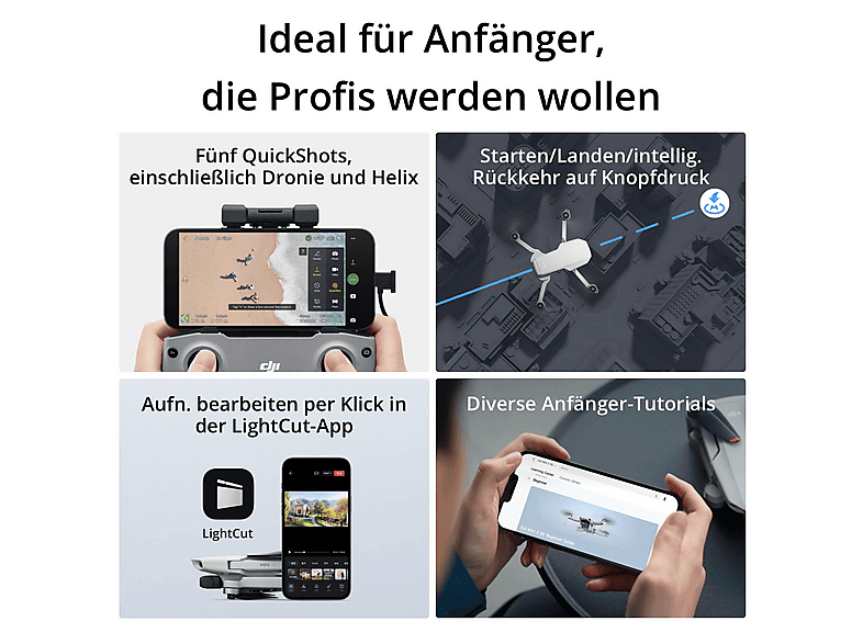 DJI Mini 4K Mini-Kameradrohne, Grau