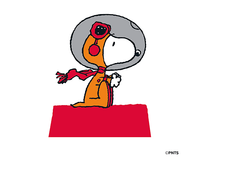 Torebka CASE&ME Peanuts Snoopy Astronauta ze smyczą i zamkiem błyskawicznym Czarno-czerwony – zdjęcie 2