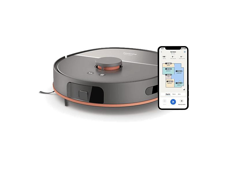 Philips Aqua 5000 XU5000/10 Funkcja mopowania Tworzenie mapy pomieszczenia 66dB