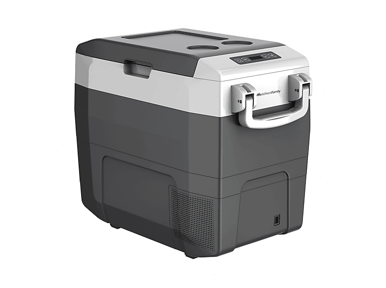 FRIGORIFERO PORTATILE MELCHIONI FAMILY GLACIALE 50, Capacità netta totale 46 l, Rumorosità: 55 dB(A), Dimensioni: L 38 cm A 68,5 P 57,4 cm, Grey, Classe D