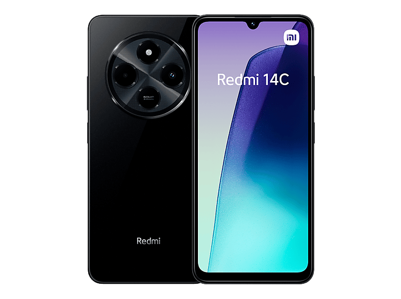 Xiaomi Redmi 14C, Negro, 128GB, 6GB RAM, 6.88 HD+, MediaTek Helio G81 Ultra, 5160mAh, Android