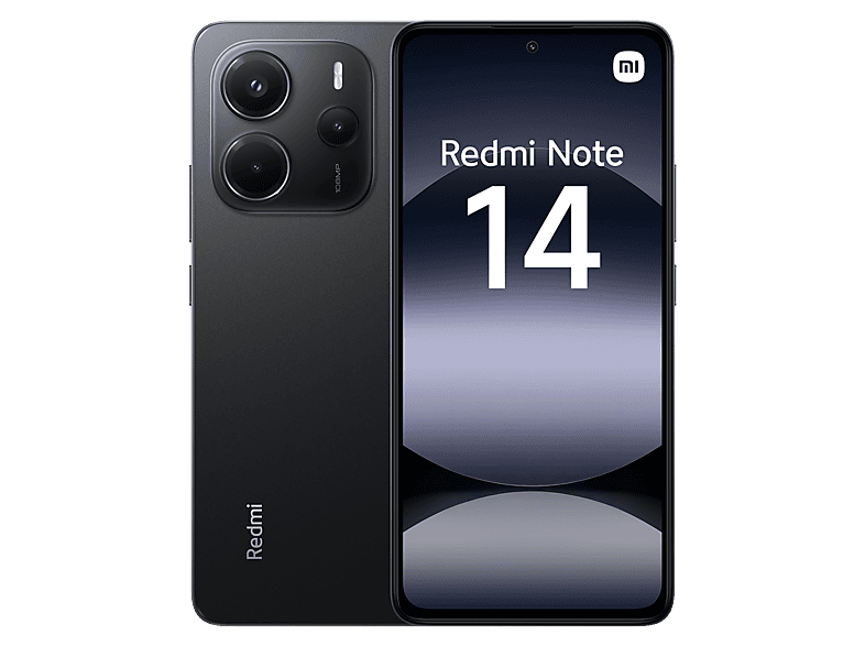 Xiaomi Redmi Note 14, Negro medianoche, 256 GB, 8 GB RAM, 6.67 AMOLED FHD+, MediaTek Helio g99-Ultra, 5500 mAh