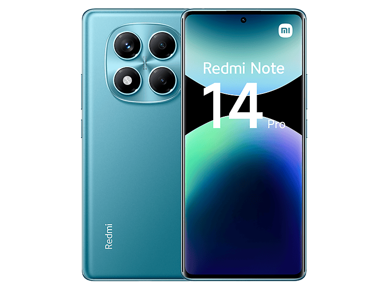 Xiaomi Redmi Note 14 Pro, Azul océano, 256 GB, 8 GB RAM, 6.67 AMOLED FHD+, MediaTek Helio G100-Ultra, 5500 mAh