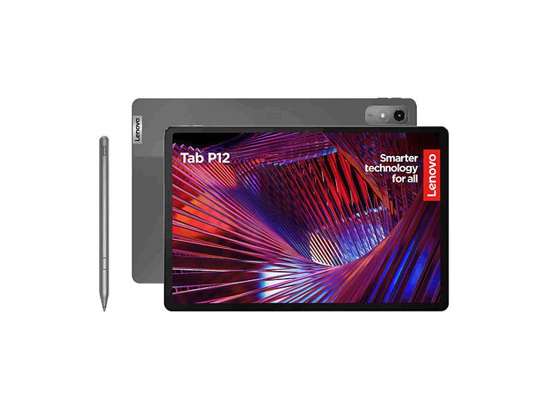 Tablet - Lenovo Tab P12, 128GB, Storm Grey, 12.7 " 3K, 8GB RAM, MediaTek Dimensity 7050, Android, Incluye Lápiz digital