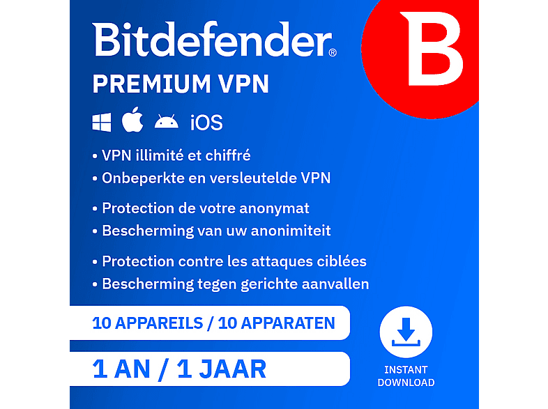 Bitdefender Premium VPN 10 Appareils 1 An ESD
