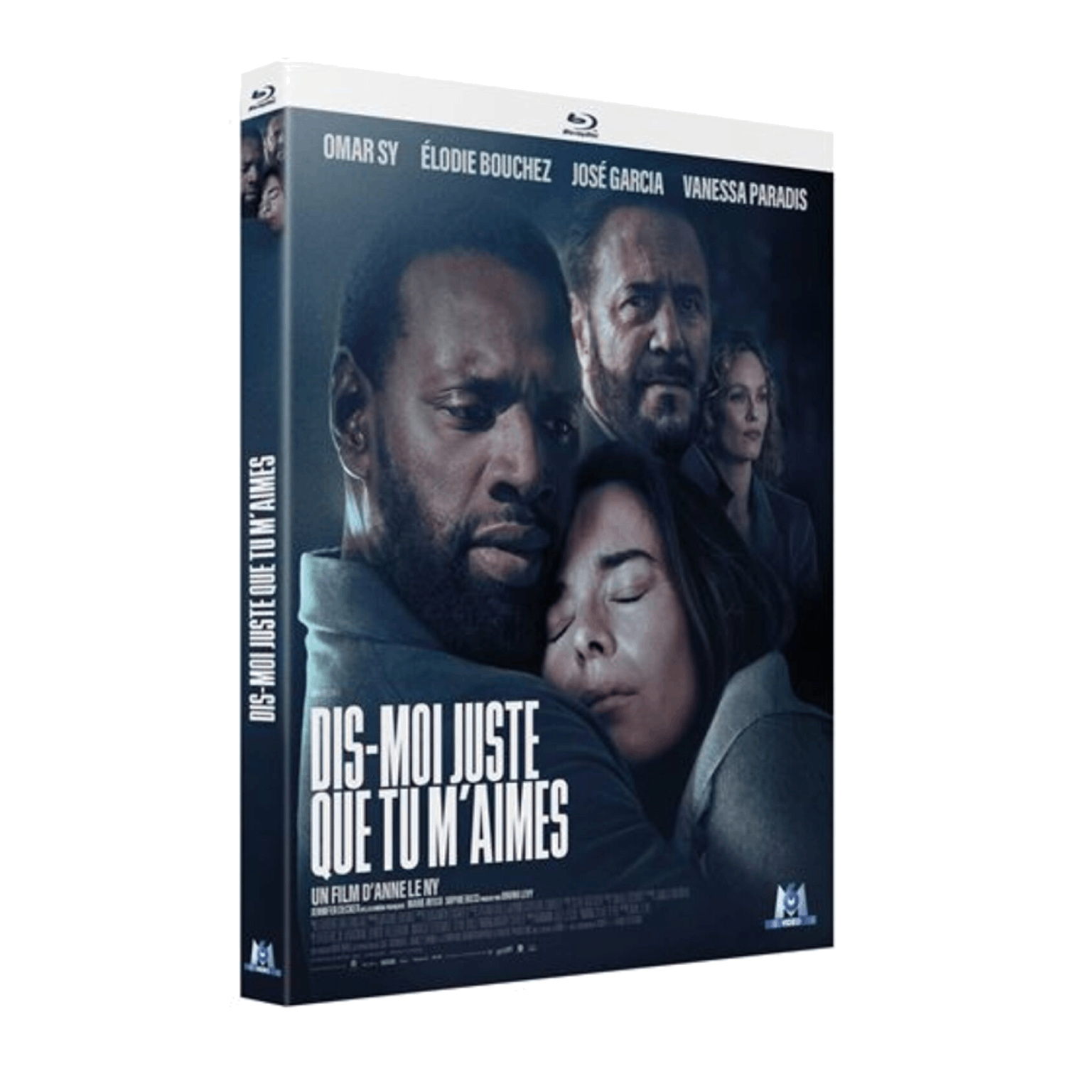 Filmposter. Omar Sy en Elodie Bouchez zijn de hoofdrolspelers. De titel luidt: Dis-moi juste que tu m'aimes.