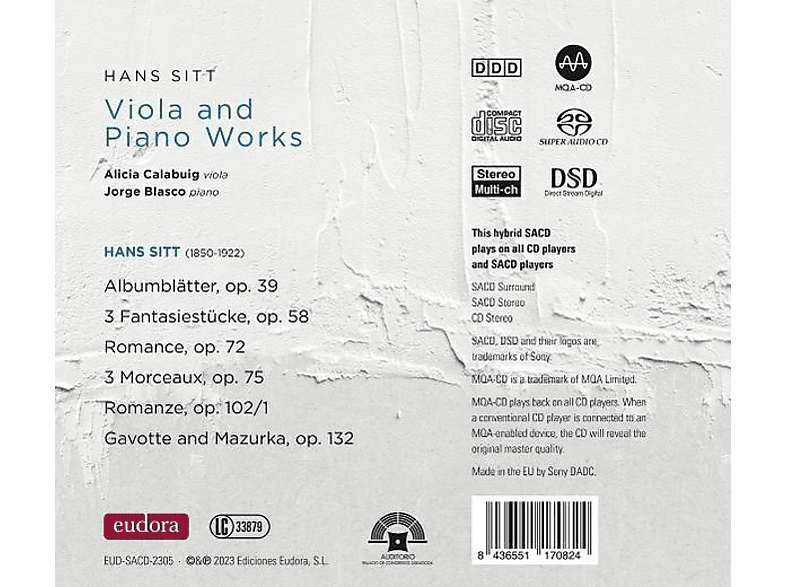 Thumbnail - Calabuig, Alricia/Blasco, Jorge - Viola and Piano Works (SACD Hybrid)