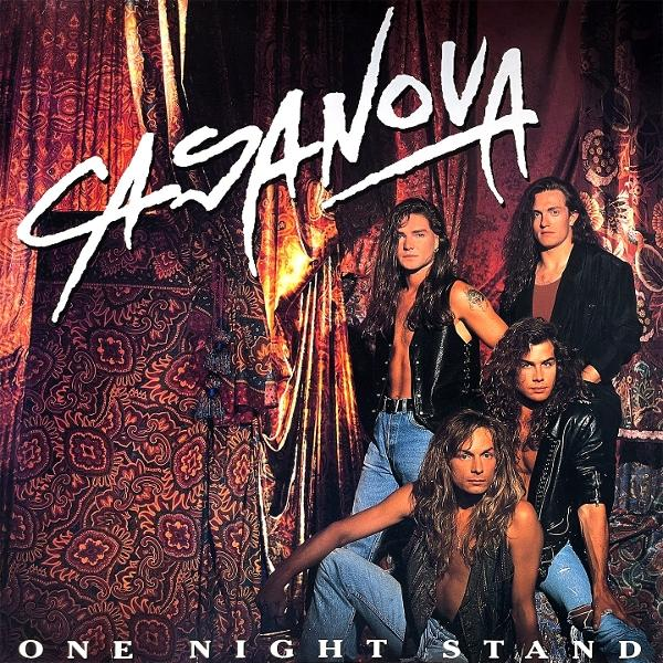 Albumcover der Band Casanova. Vier Männer posieren vor einem gemusterten Vorhang. Der Albumtitel ist in weißer Schrift geschrieben.
